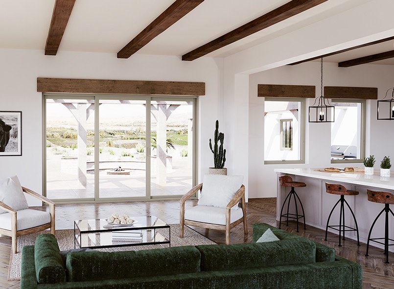Stylish modern patio doors interior